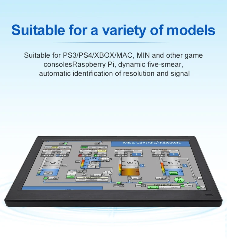 11.6 Inch Industrial Monitor IPS IPS HD-MI VGA Square Screen Plastic TFT Display VESA Wall Mounted Industrial Monitor