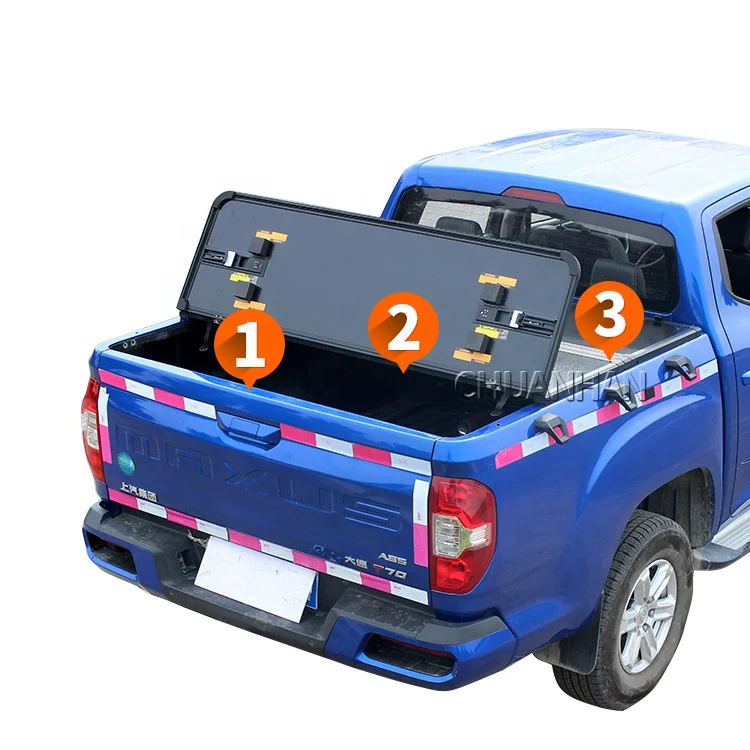 Benext Factory Supply Hard Trifold Aluminum Tonneau Cover for Toyota Hilux Vigo Revo Rocoo Pickup Truck Cover Tundra  V6V8
