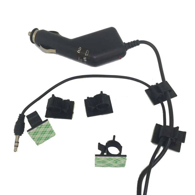 Plastic Kwik Clips Cable Line Computer Wire Car Charger Adjustable Sticky Fixing Cable Clamp