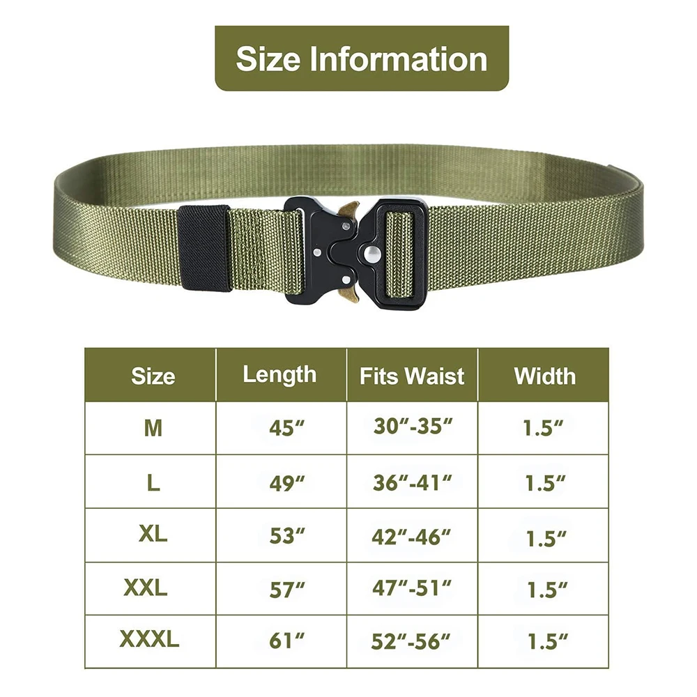 Adjustable Training Nylon Web Work Rigger Belts with Heavy Duty Quick Release Buckle Tactical Belt