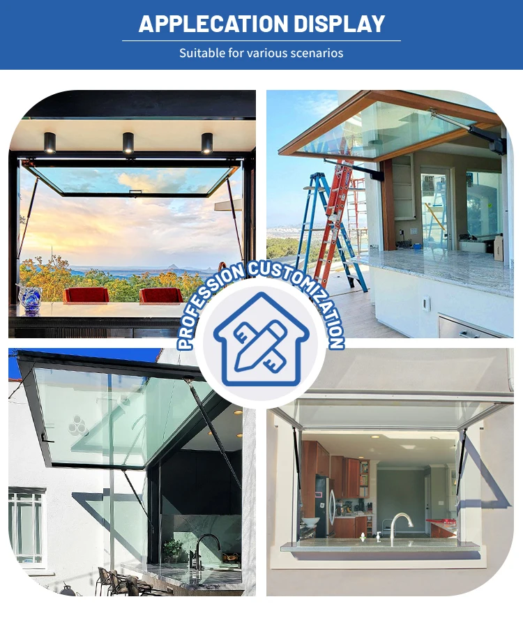 Aluminum Push Out Window with Swing Open Style for Outdoor