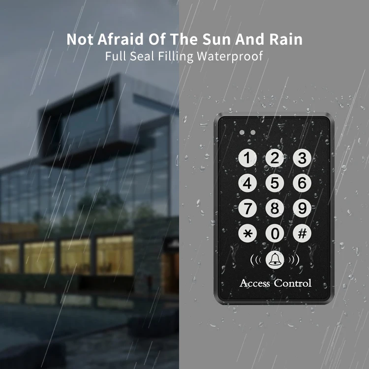 Rfid Keypad with Door Bell Access Control System for Comercial Building Softw Rfid Nfc Reader for Door Access Control