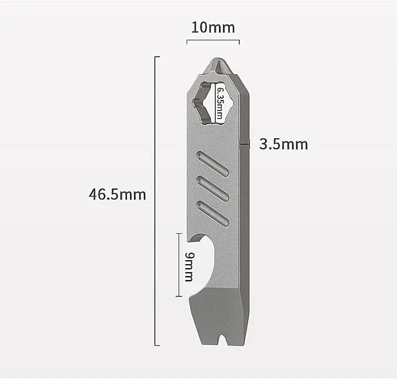 Titanium MINI EDC Pry Bar with Bottle Opener Function