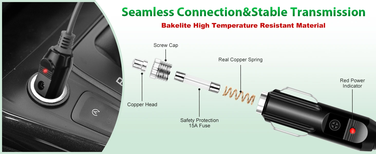 12v Car Cigarette Lighter to DC 5521 Power Cable for Starlink Mini DC 5.5* 2.1mm Charge Cable插图4