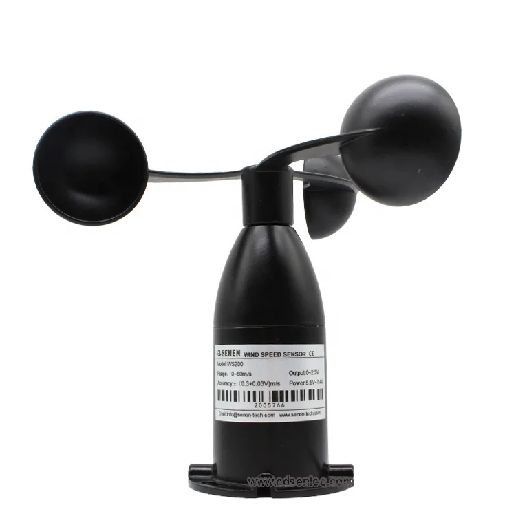 WS200 Digital RS485 Modbus Output 3 Cup Anemometer Sensor for Wind Speed Testing