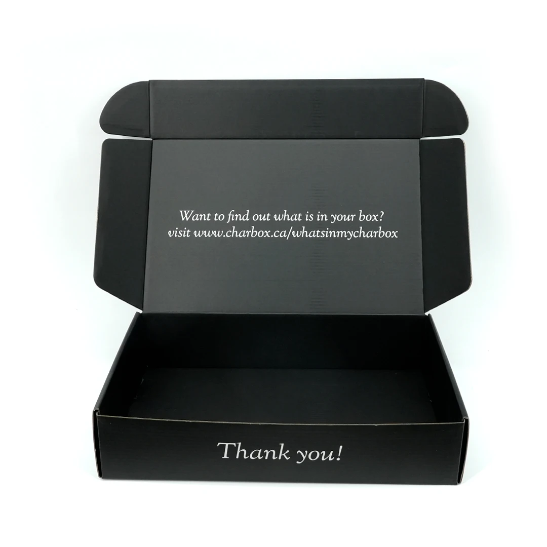 Custom Box 12x8x2 Black Shipping Boxes