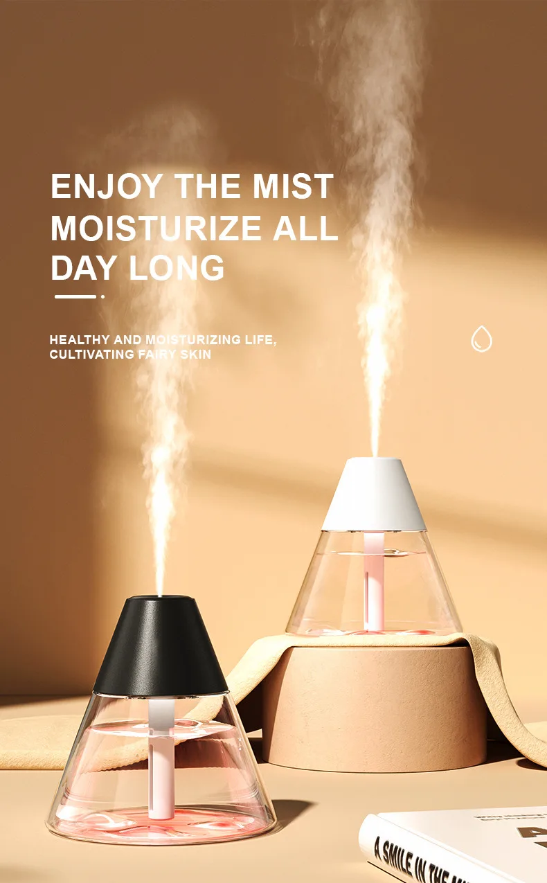 Desktop Spray Volcano Humidifier Simple Portable Cool Mist Car Air ...