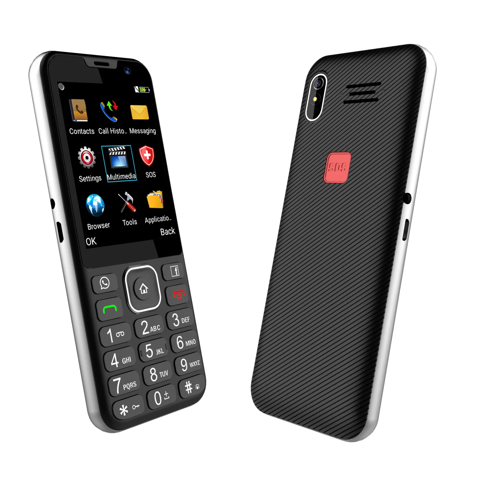 
 Тонкие мобильные телефоны с функцией 4g volte, с задней камерой, две дополнительные камеры, память 4 Гб + 512 Мб  