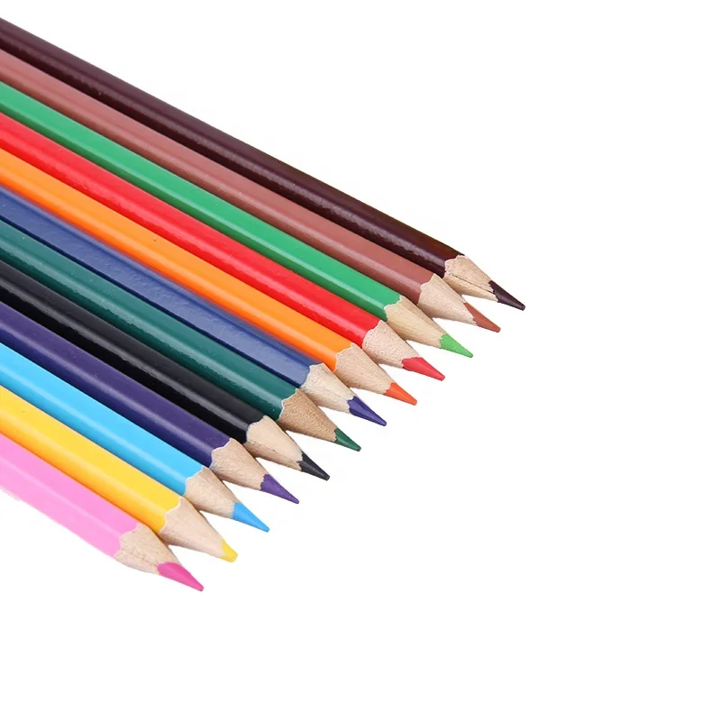 24 Color Pencils Packed in Box Lead Diameter 3.0mm OEM Brand Wooden