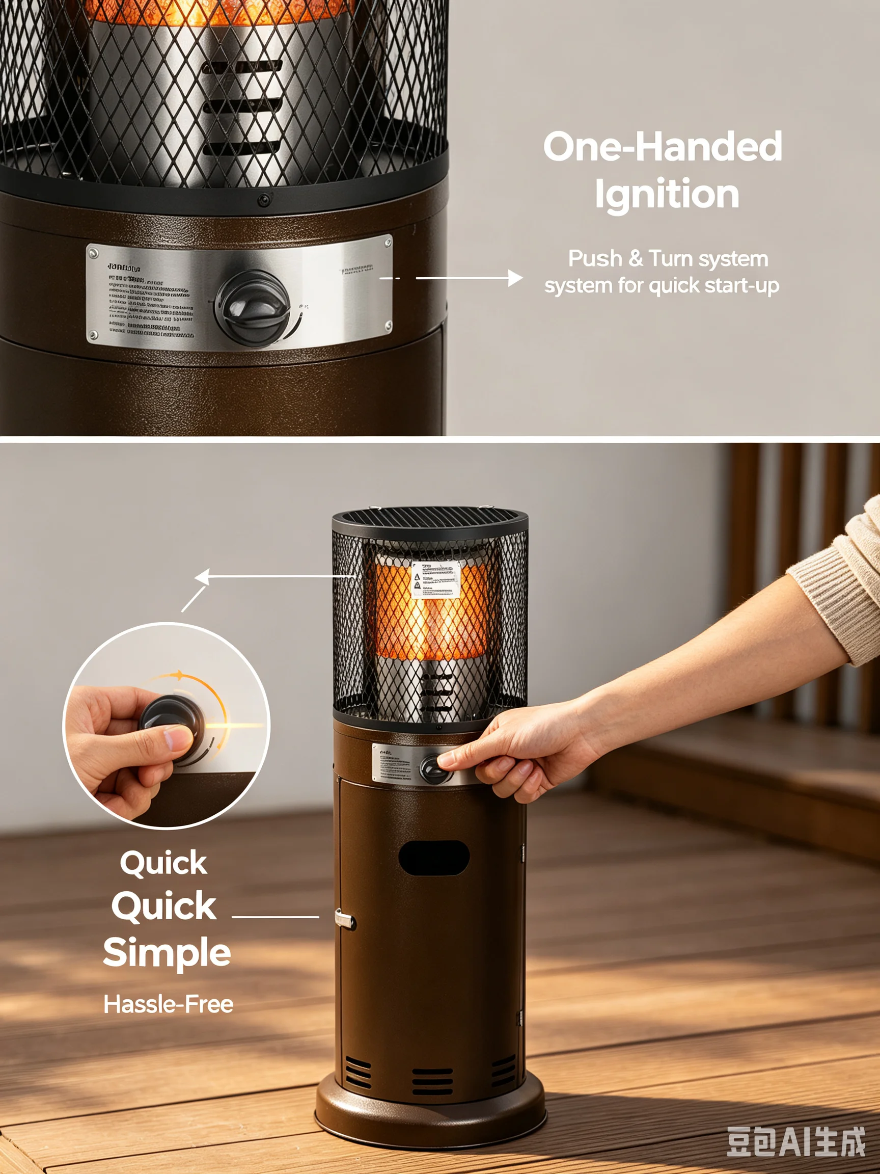 Patio Heater, Portable, Stainless, Steel - detail 20
