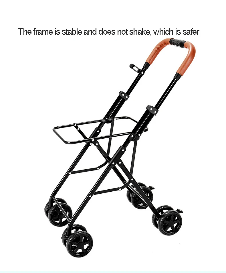 Double-layer Pet Stroller Pets Trolley Carrier Portable Foldable Four Wheeled Detachable Handbag For Dogs Cats