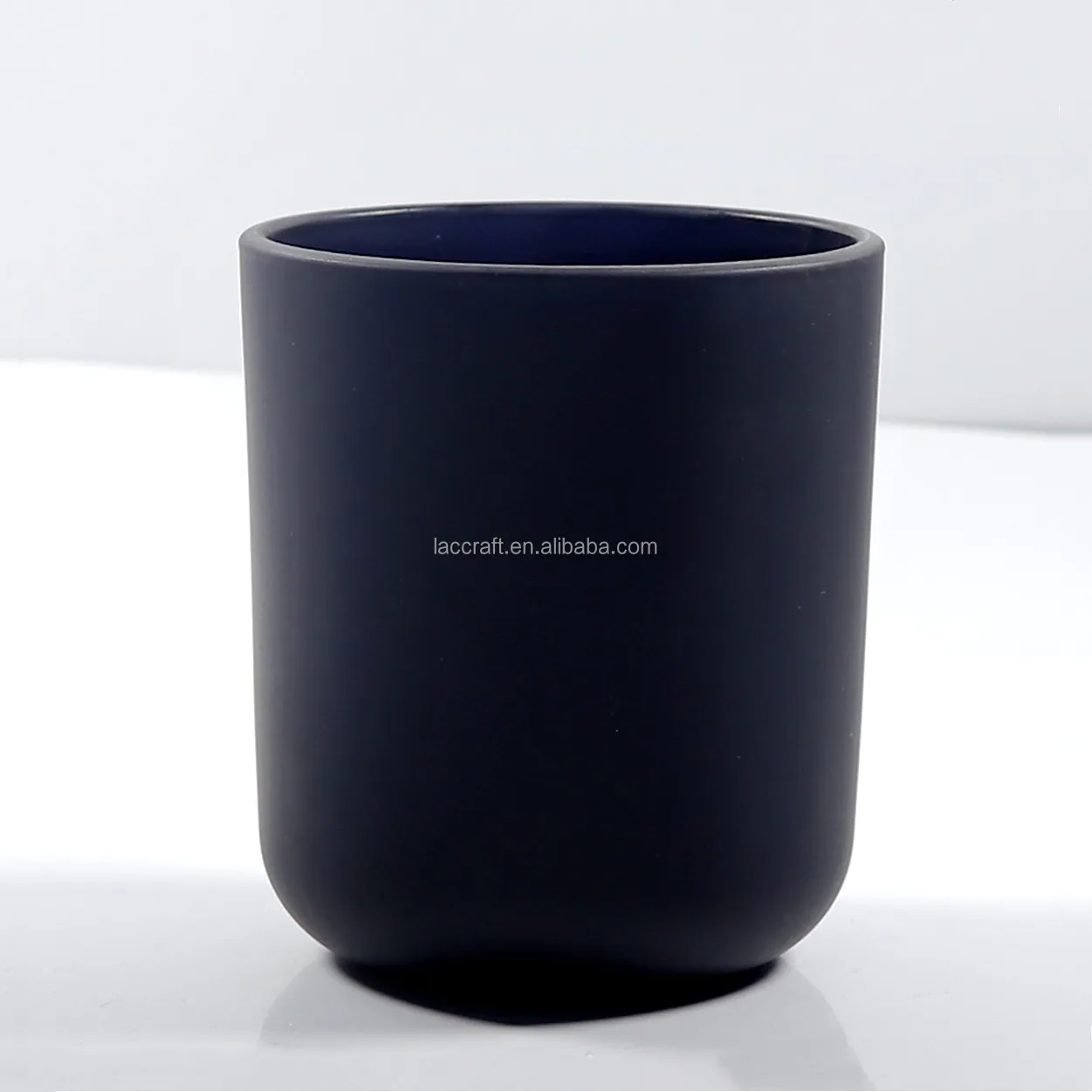 Classic Matte Black Candle Jar Daily Decorative Glass Candle Jar With