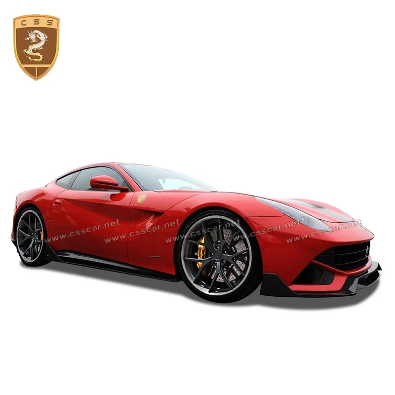 Good Fitment DNC Style Body Kit Carbon Fiber Front Lip Side Skirts Spoiler Bodykit for Ferrari F12 Berlinett