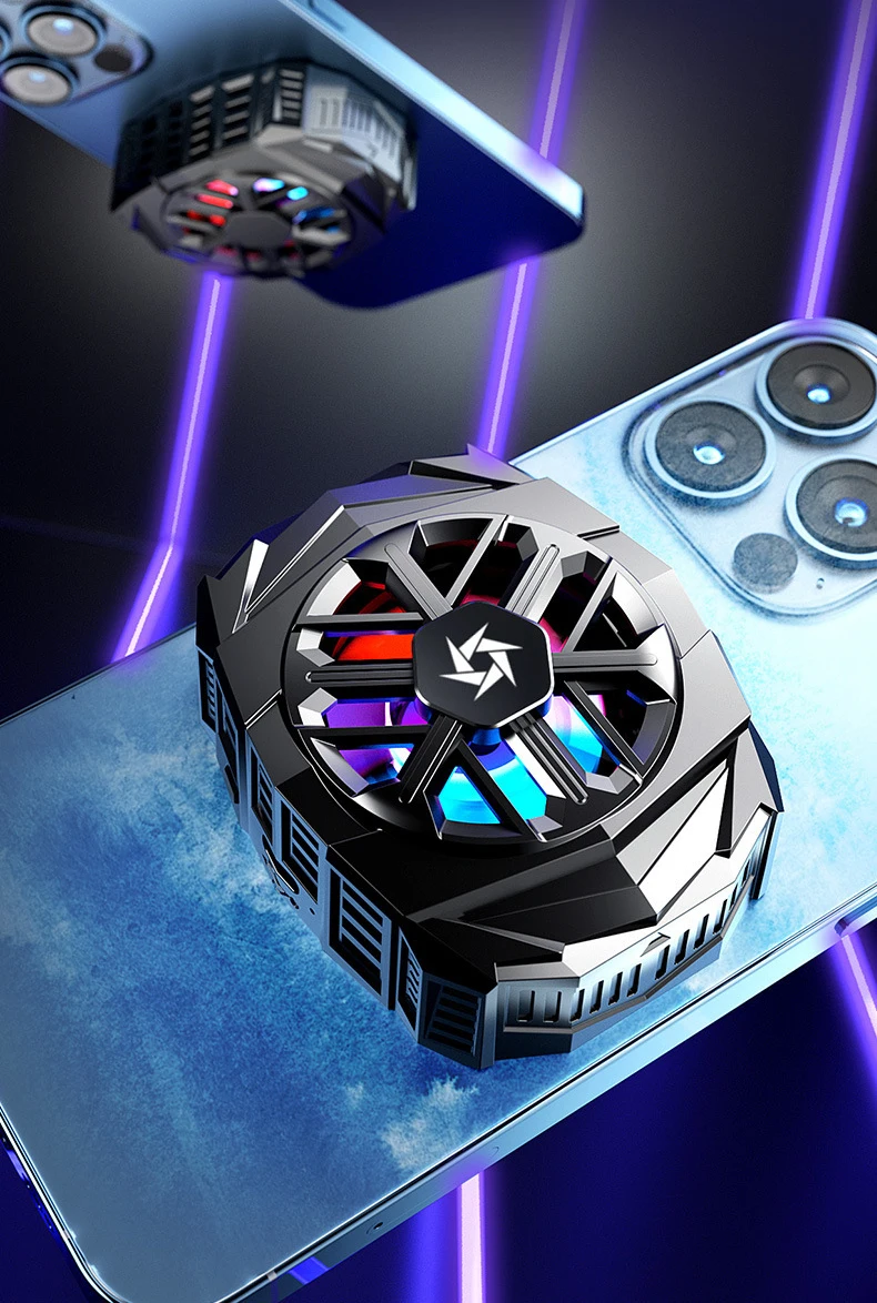 SL03 Magnetic Phone Cooler with Built-in 1200 Mah Battery Portable Gaming Wireless Phone Cooler Fan Semiconductor Cooler
