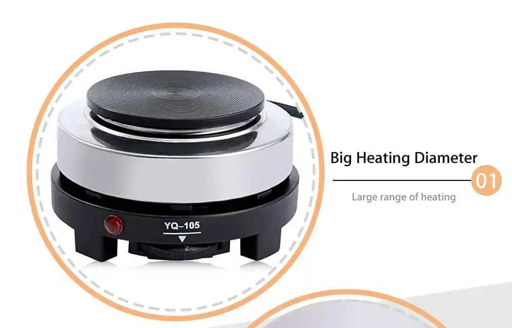 Portable 500W Electric Mini Stove Hot Plate Multifunctional Home Heater (US  Plug 110V) 