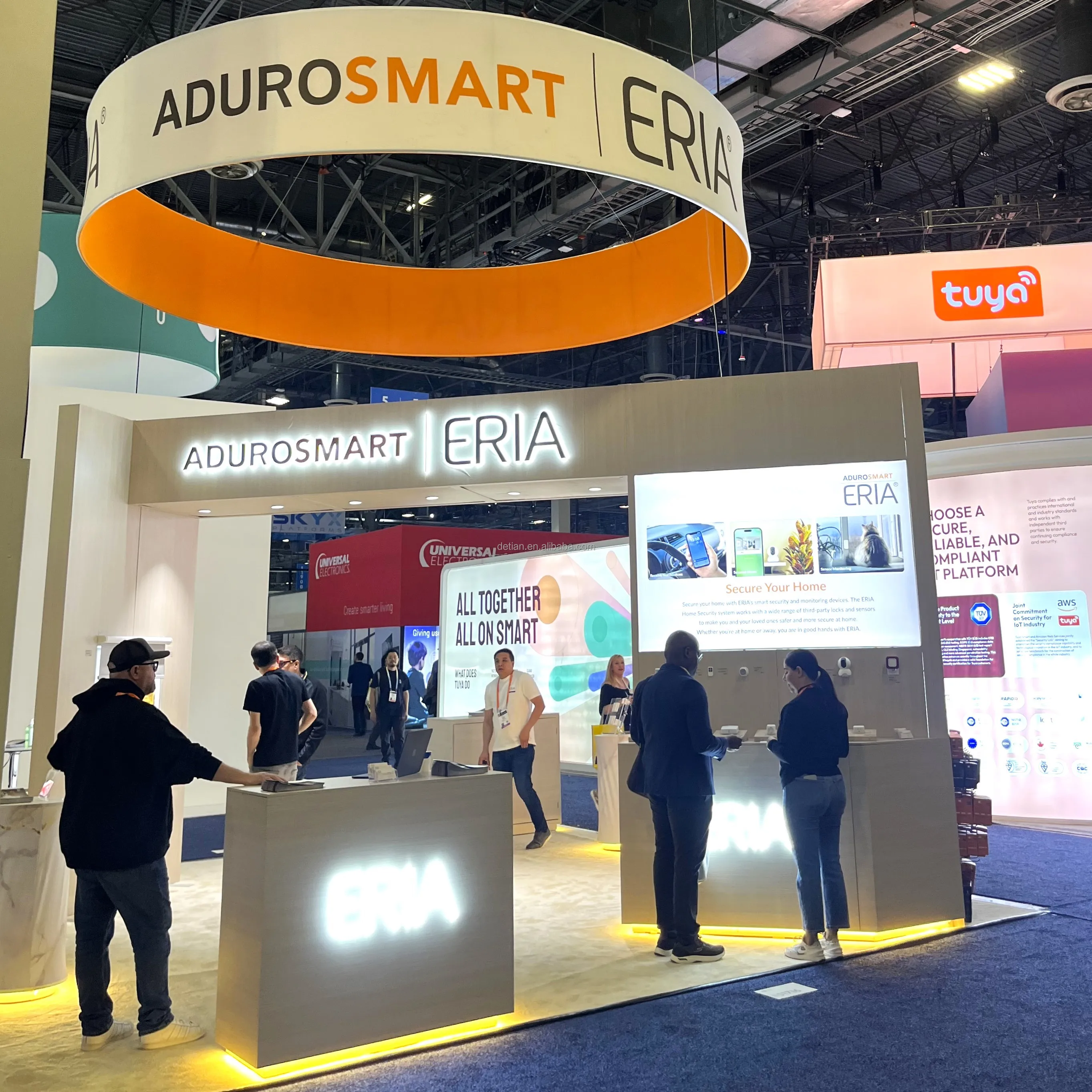 Detian oferta backlit exposição cabine iluminação trade show estande grande exposição 20-20