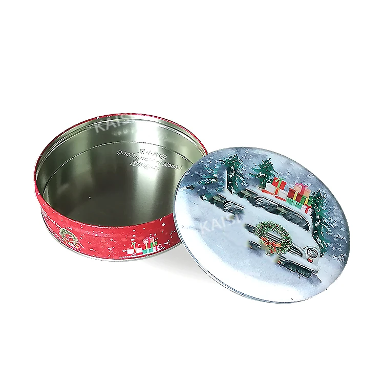 Christmas Round Tin Box