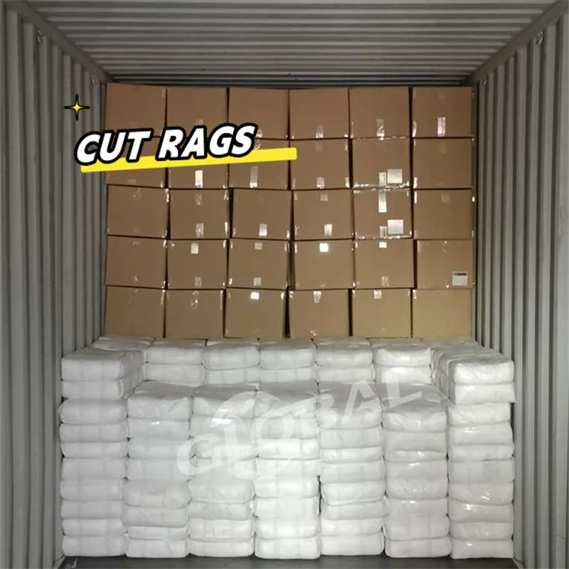 Grade A Cotton Rags Price Waste Cleaning Cloth White Cotton Rags Marine Wiping Rags for Cleaning