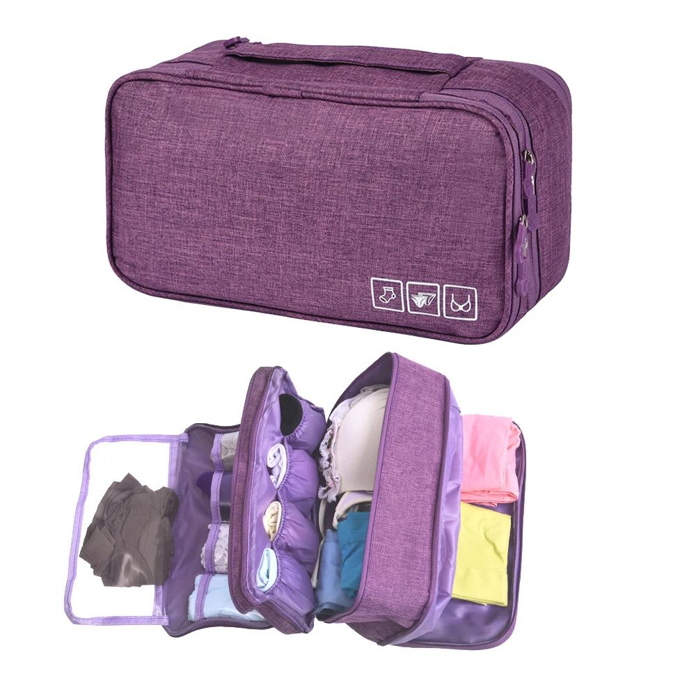 Portable Travel Underwear Bra Storage Bag Water Resistant Toiletry Bag