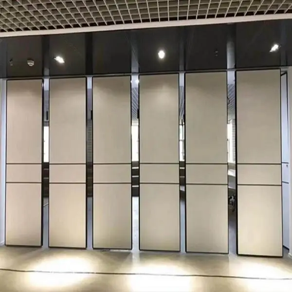 Latest Design Aluminium Frame Sliding Folding Wooden Banquet Hall Soundproof Movable Partition Wall