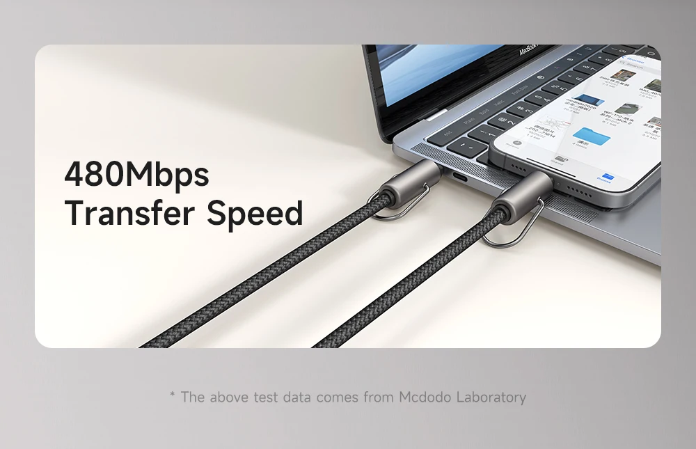 Mcdodo 60W Lightning To USB-C Adapter – Female Lightning To Male Type-C Converter For Fast Charging IPhone 15, IPad, MacBook (No OTG/Audio)