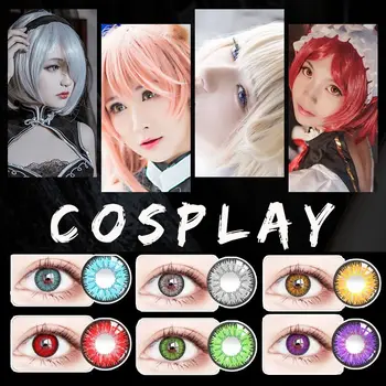 Lalens Custom 2Pcs Myopia Vika Contact Lenses Yearly Use Wholesale Prescription Diopter Blue Natural Color Contacts Lenses