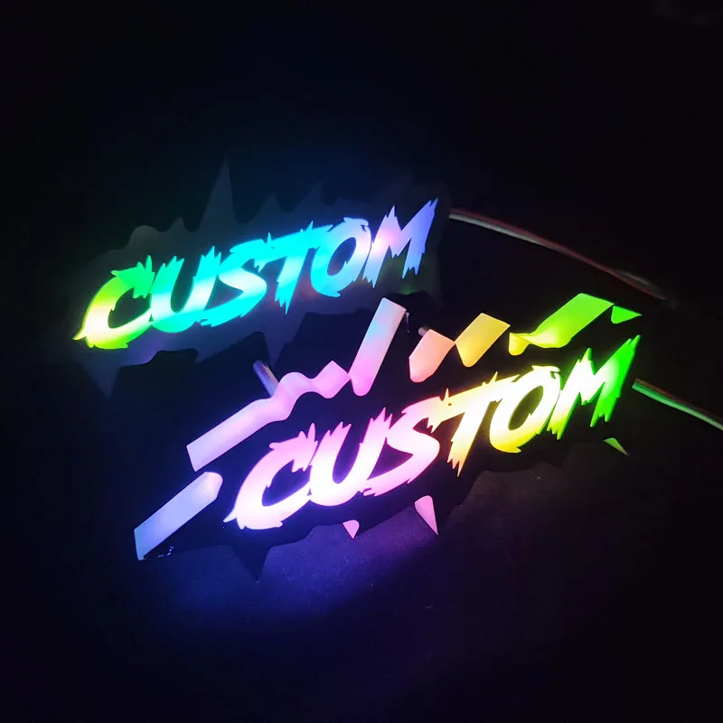 Custom Auto Logo Led Light Car Grille Emblem Car Front Logo Badge RGB LED Grilled Emblem