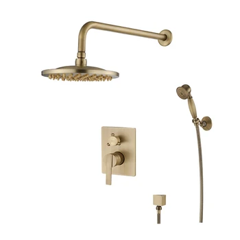 Bathroom rain shower head concealed ceiling rain Jacuzzi shower set with full copper shower set Single function