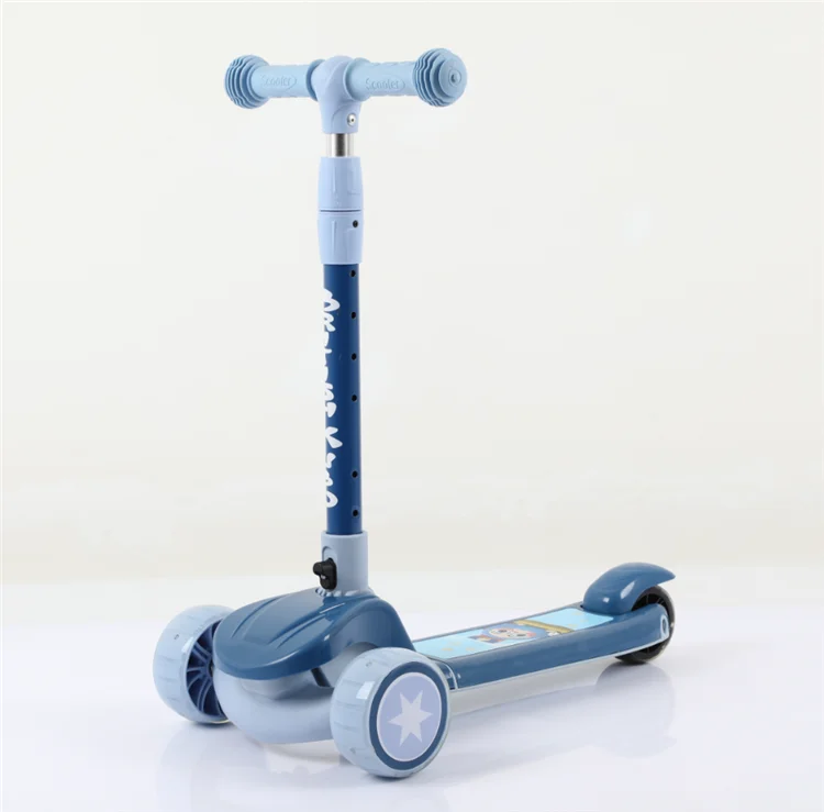 EU Warehouse Portable Kids Kick Scooter Push Electric Luminous Wheel Boys Girls Gift Baby Skateboard for Child E Foot Scooter