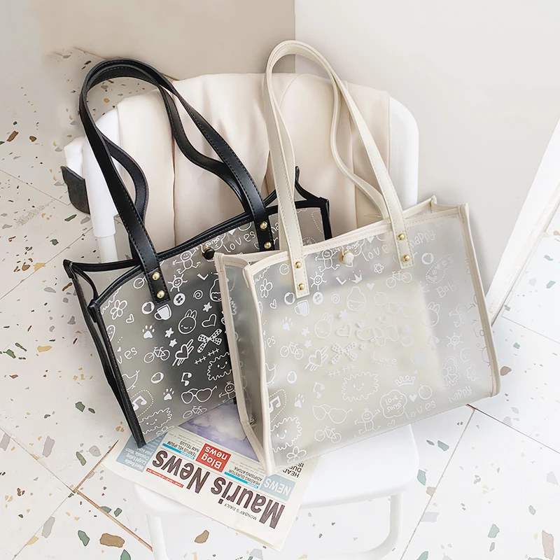 TSV Clear Crossbody Purse Bag, NFL Stadium Approved Transparent Shoulder Bag,  See Through Gym Zippered Tote Bag With Adjustable Shoulder Strap,  Waterproof Tote For Work Sports Games | Fashion Clear Pvc Purse