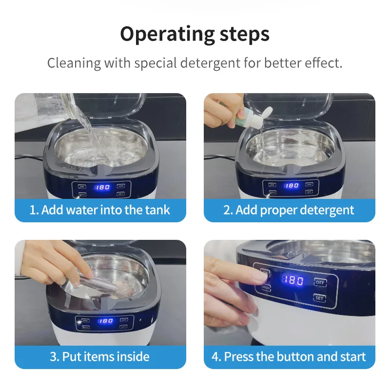 Portable Ultrasonic Cleaning Machine High Frequency Vibration Wash