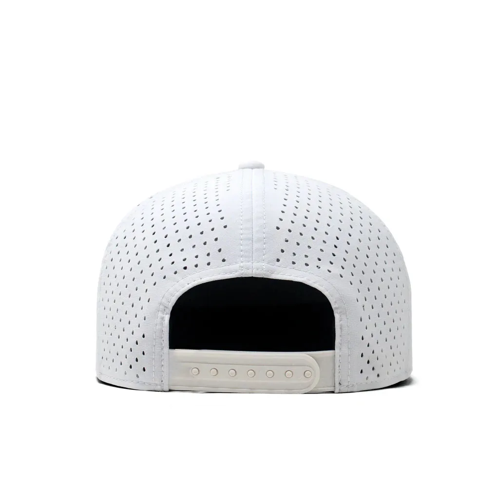 High Quality Custom Rubber Patch Performance Snapback Golf Hat Flat Bill Perforated Cap Hat