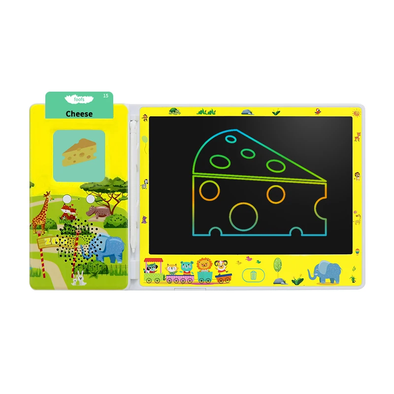 Обучающие игрушки, подарки для детей, говорящие флэш-карты, ЖК-планшет для письма 2 в 1, 224 зрительных слов, доска для рисования