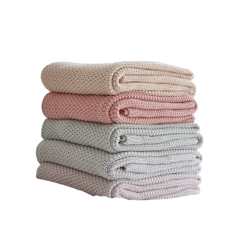 Coarse Needle Cotton Outdoor Thick Knitted Blanket Throw for Extra Large Picnic & Outdoor Blanket KEW