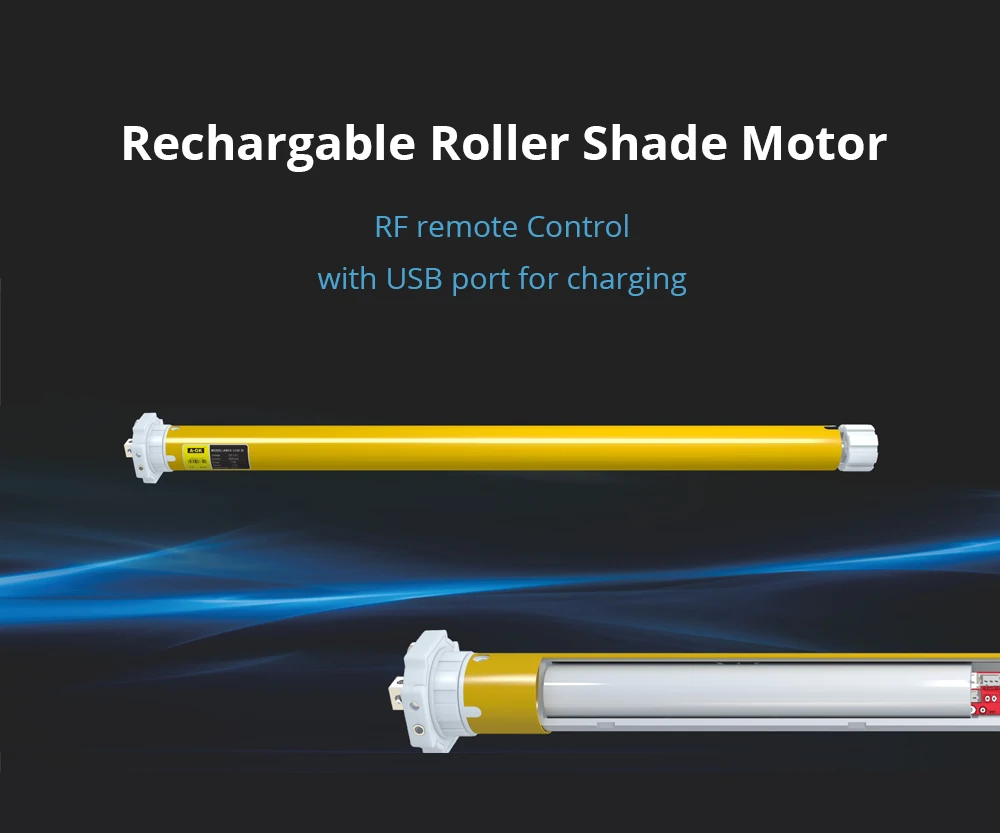 Zemismart WiFi Control Mode Rechargeable Solar Panel Roller Blind Motor 38mm Tube Electric Roller Blind Shade RF Remote Control