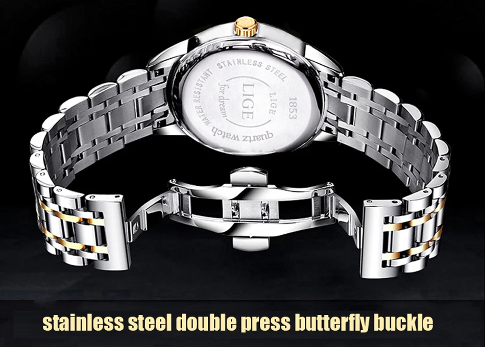 LIGE 9846 Luxury Men's Diver Watch - Waterproof Quartz Wristwatch