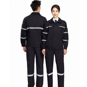 Custom Logo Cotton Simple Skin-friendly Comfortable Work Uniforms Overalls Wear-resistant Breathable Working Clothes for Men