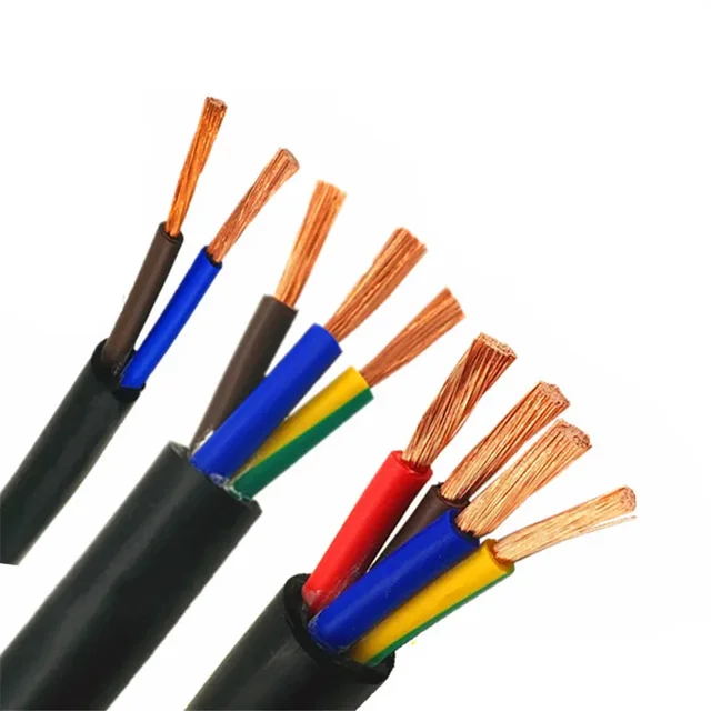 Multi Conductor Royal Cord Flexible Cable RVV 2 3 4 5 Core 0.75 1 1.5 2.5 4 6 MM Electrical Cable Wire Power Cable