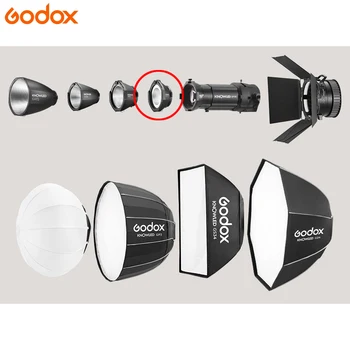 Godox 1200W KNOWLED MG1200Bi Bi-Color LED Light GR60 Angle Light Lamp-Chimney Condenser Only Reflector detail image