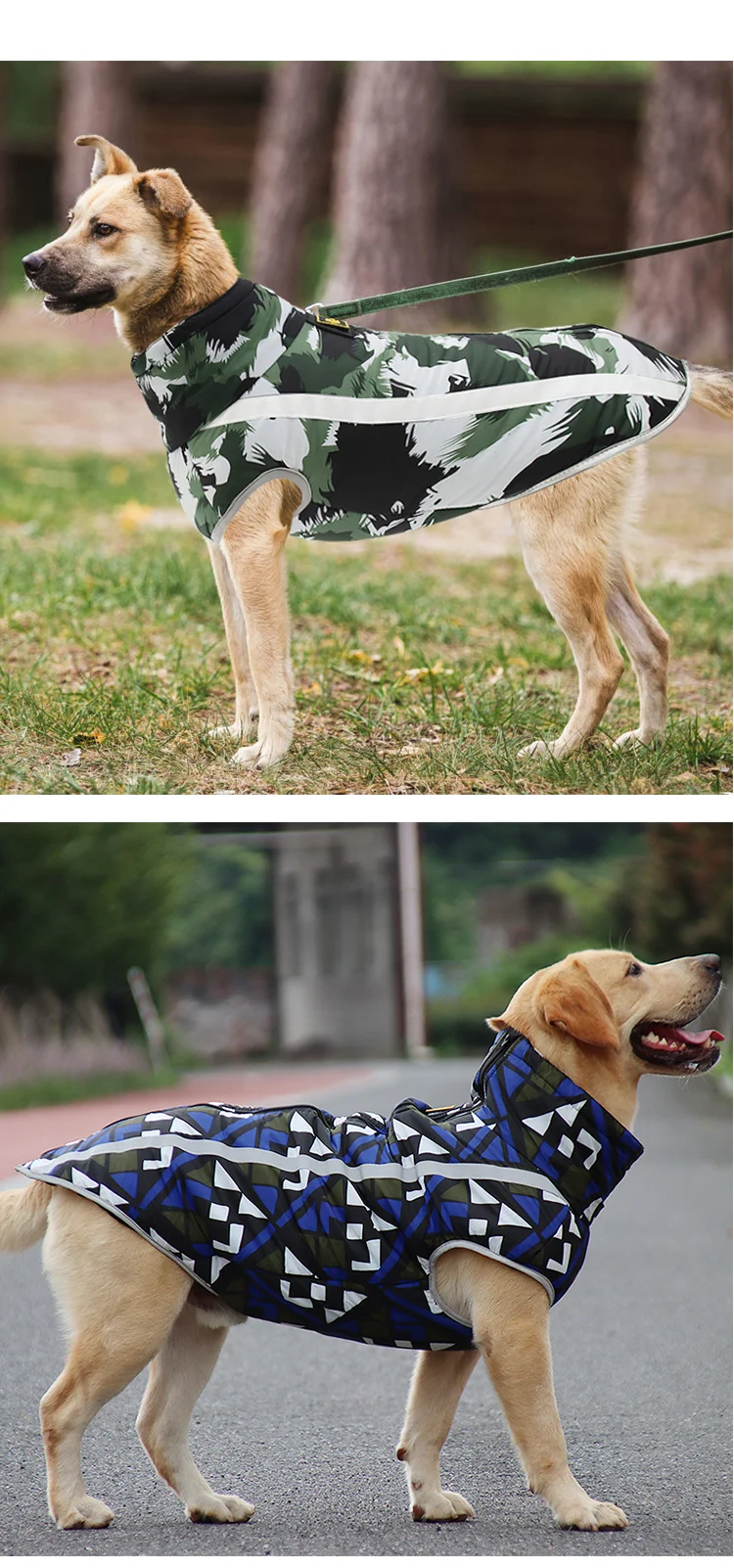 Big Dog Clothes Outdoor Waterproof Windproof Dog Clothes Winter Warm