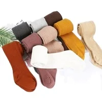 
Custom Cotton Jacquard Knitting Rib Girls Children Socks Leggings 