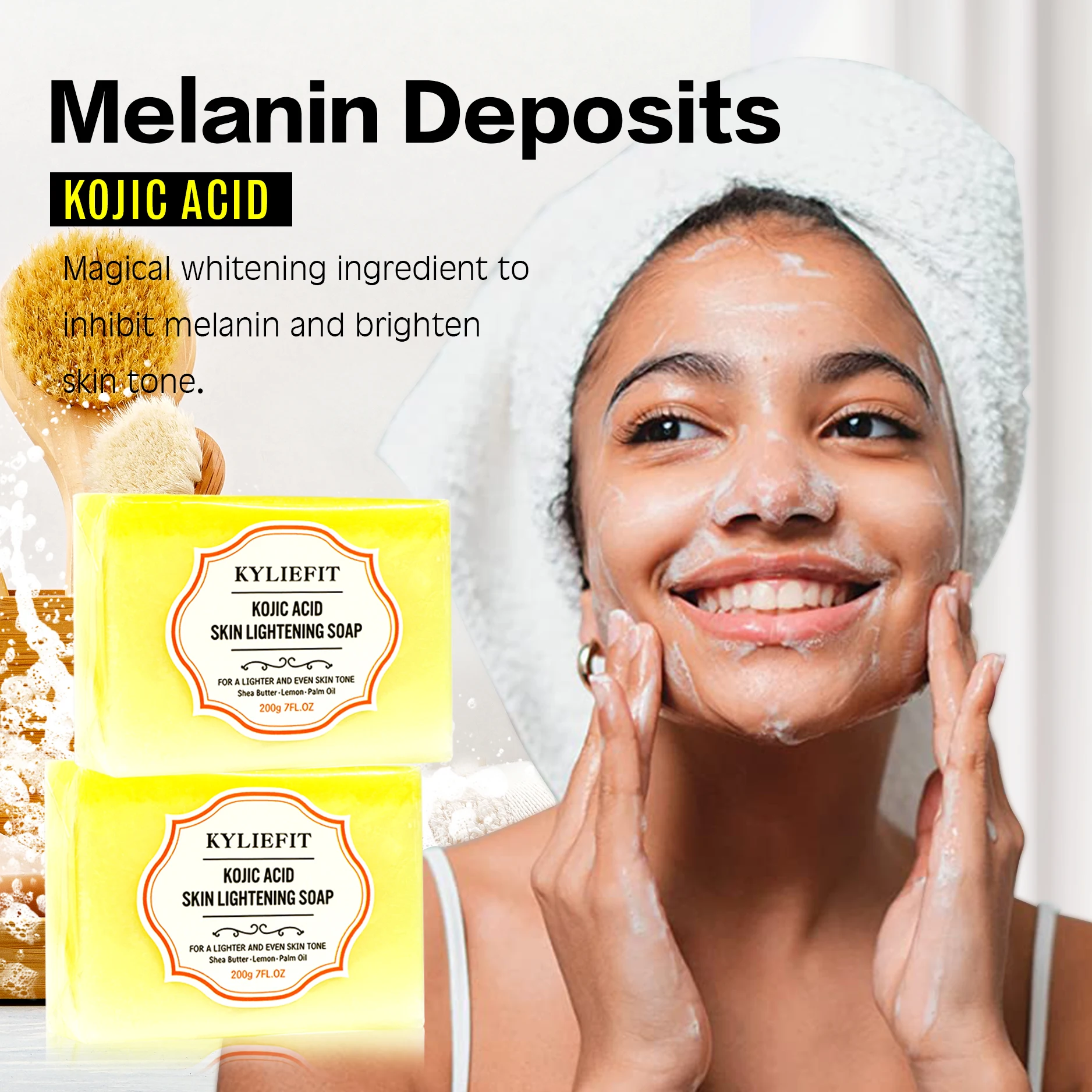 Customized Logo Hotel Glutathione Lighten Dark Knuckles Joints Anti-aging Freckle Removal Organic Whitening Body Soap