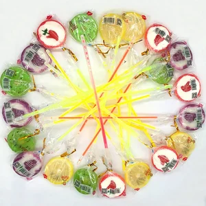 Children's Day Snacks Fluorescent Hand-Cut Sugar Lollipops and Flower Hard Candy Fruity Flavored with Coated Decoration