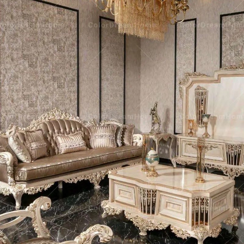 リビングルーム用家具セットトルコロイヤル家具アンティークスタイル
