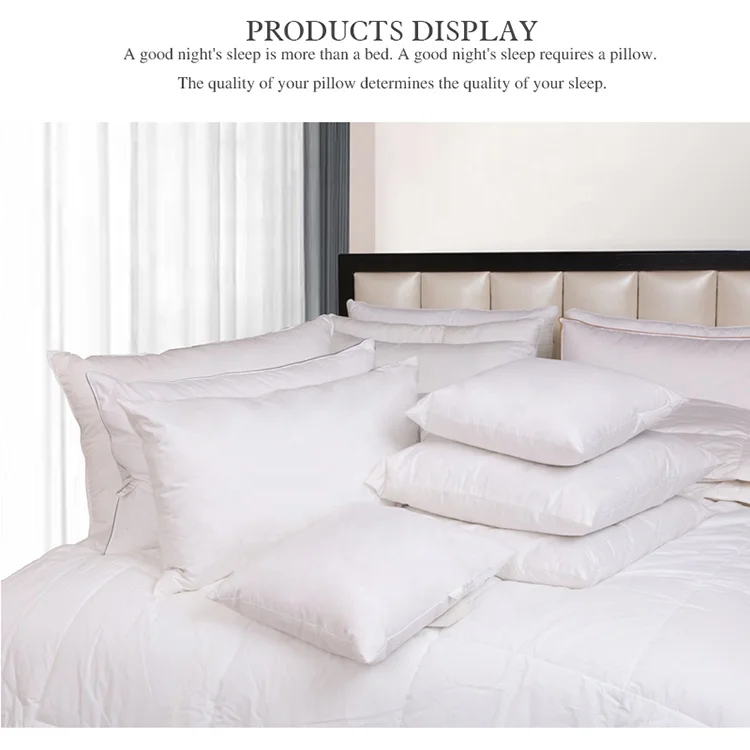 Luxury Hotel Collection Goose Down And Feather Pillow For Sleeping Bed
