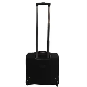Fashion 2 Wheels Durable Black Laptop Trolley Luggage Bag  16 Inch Carry on Luggage Suitcase for Travel