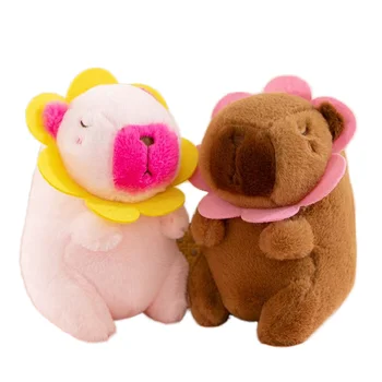 CapybaraWholesale Unisex Stuffed Capybara Soft Animal Plushie Toys Cartoon Capybara with Turtle Backpack Bear Type Doll Great