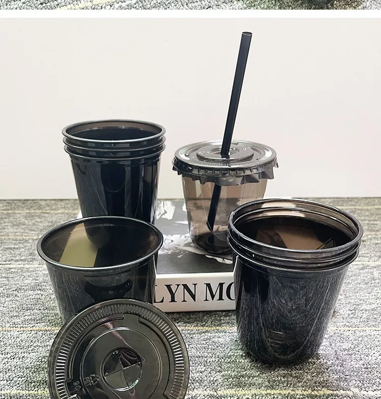 New Arrival Spot Single Layer Plastic Black Coffee Cold Drink Juice