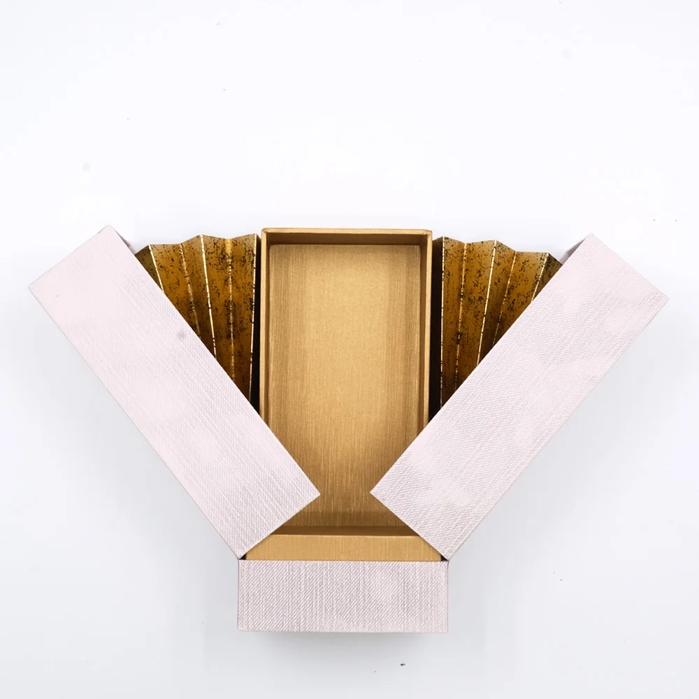 Custom Printing Leaflet Double Flap Open Gift Colonge Box With Origami Heat Transform Paper Custom Perfume Box
