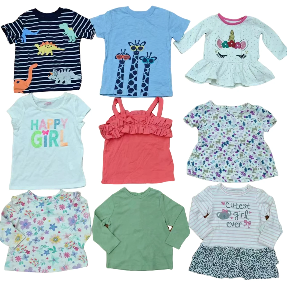 Детская хлопковая Футболка с круглым вырезом